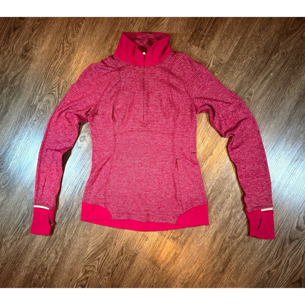 Lululemon Women's 8 Define Jacket Pink Heathered Full Zip Running Athletic